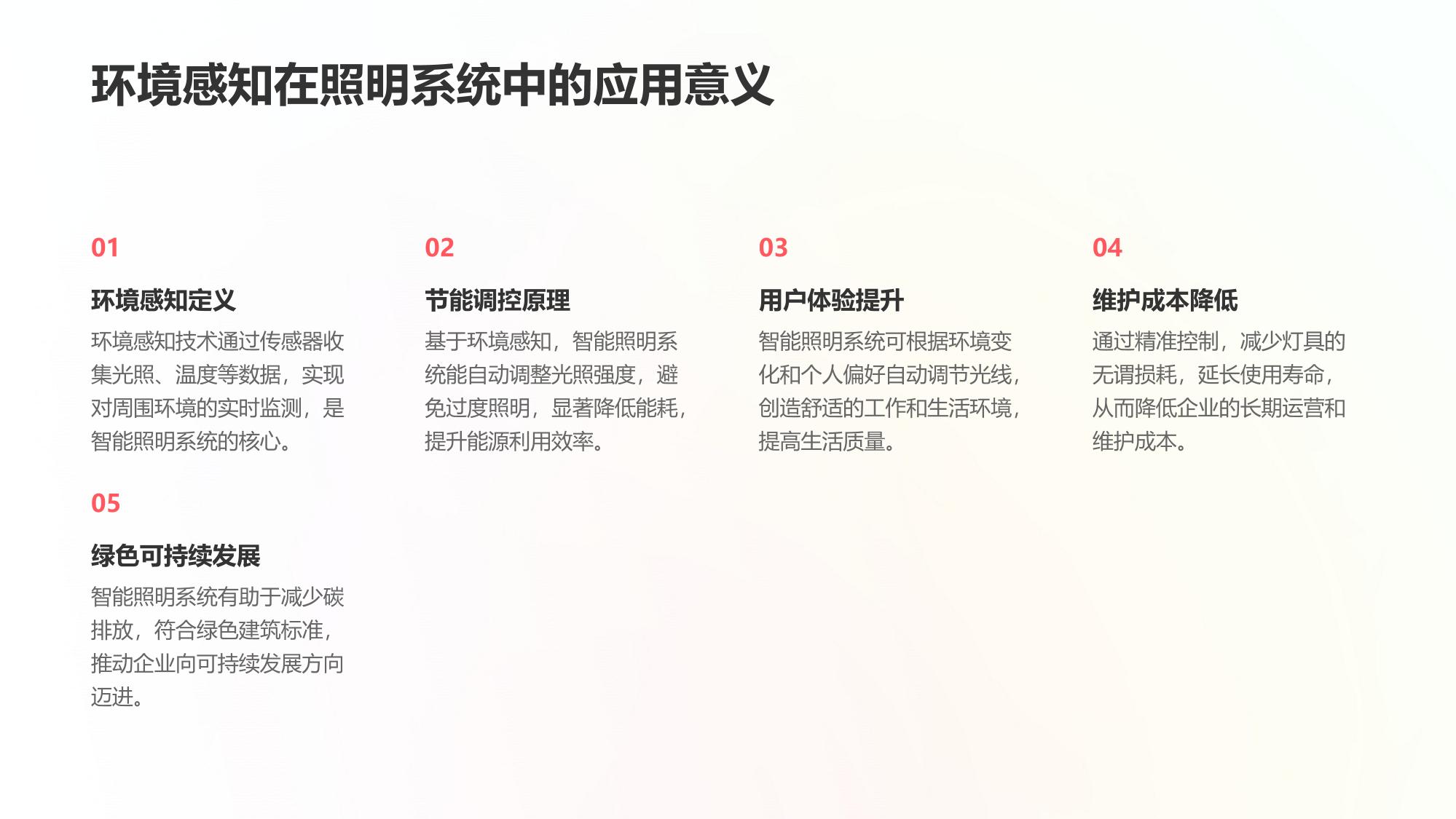 企业智能照明系统：环境感知与节能调控
