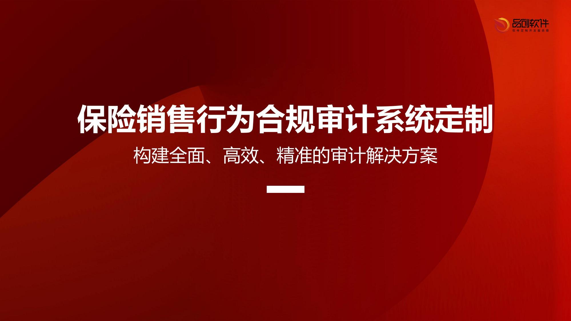 保险销售行为合规审计系统定制