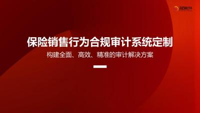 保险销售行为合规审计系统定制