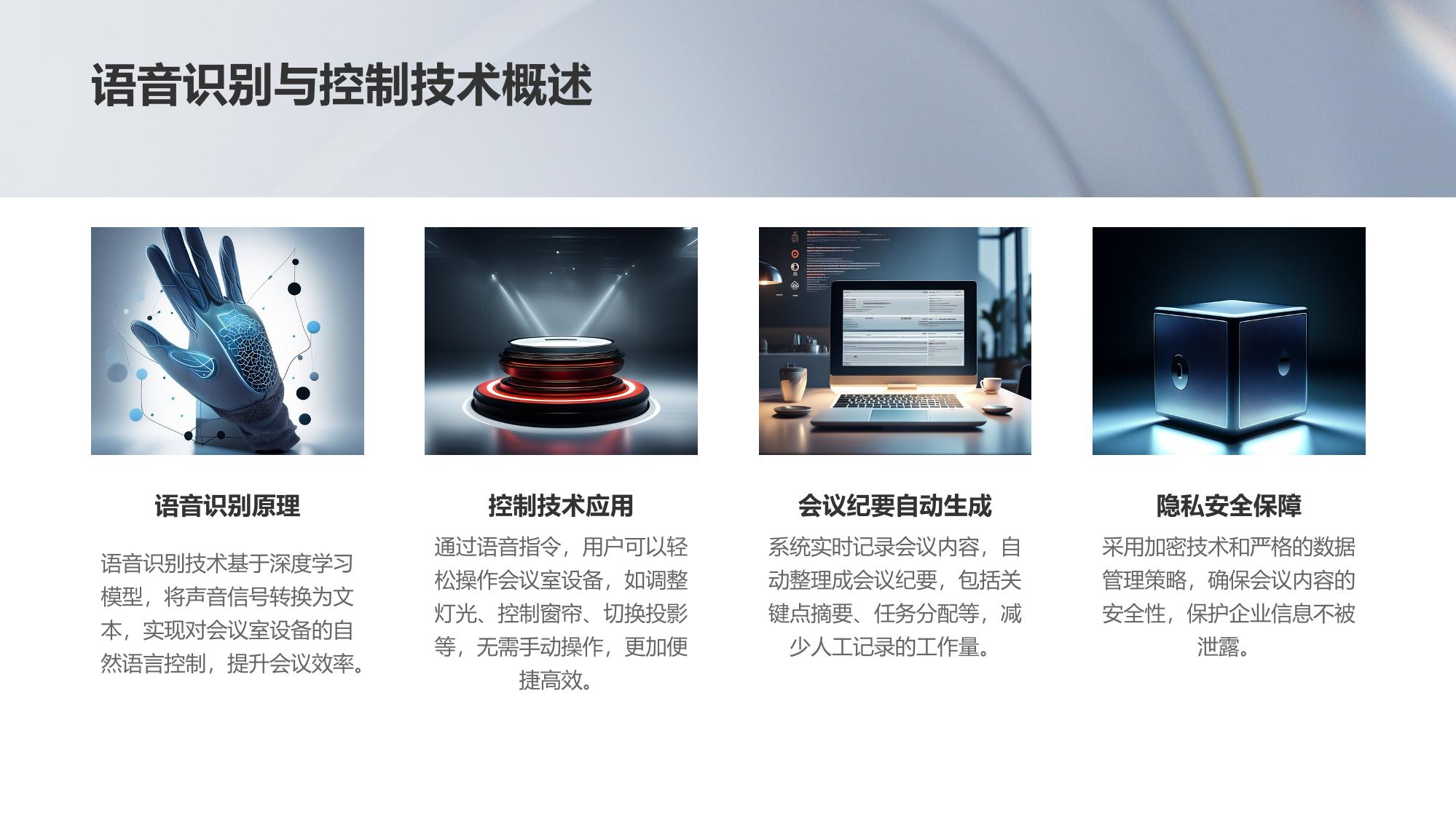 企业智能会议室：语音控制+会议纪要生成