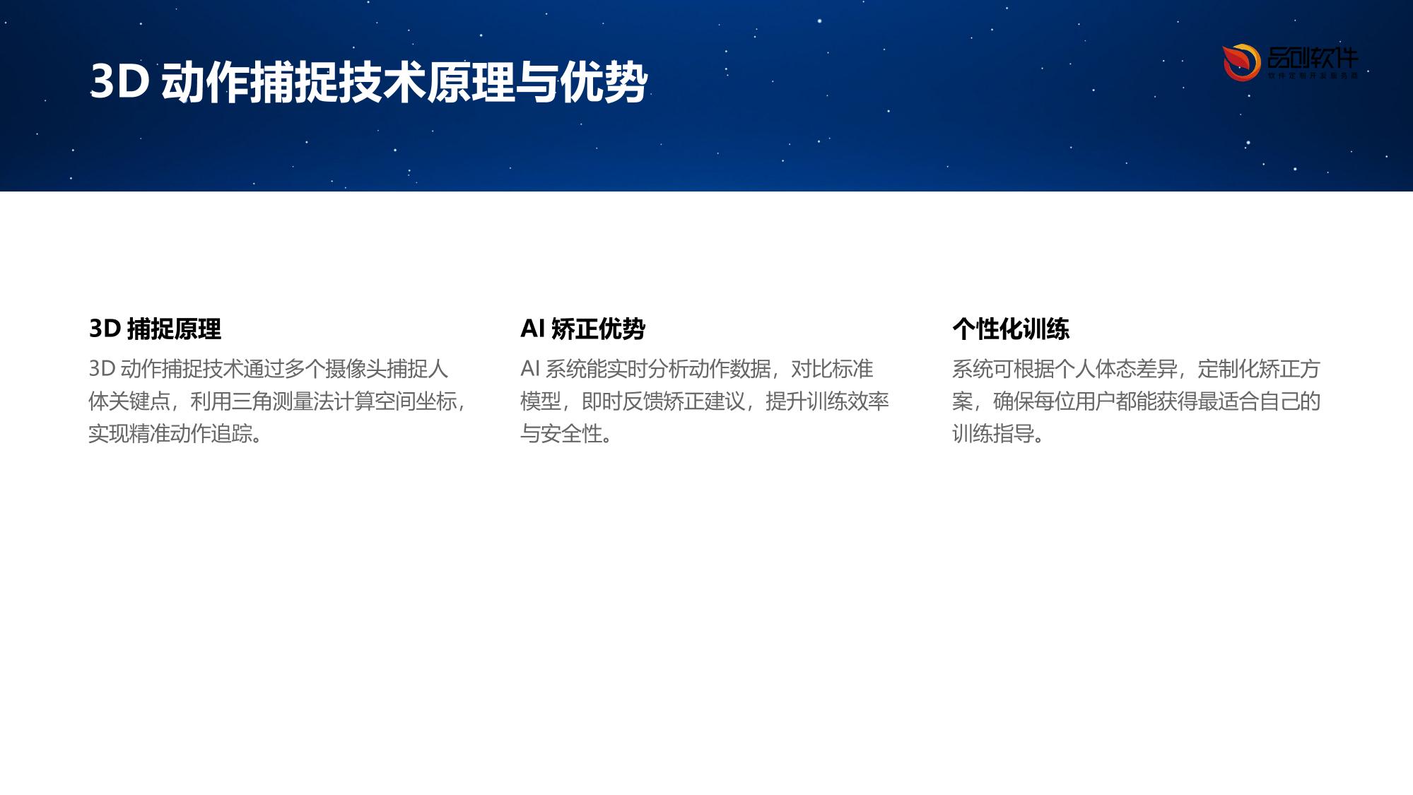 体育私教3D动作矫正AI系统