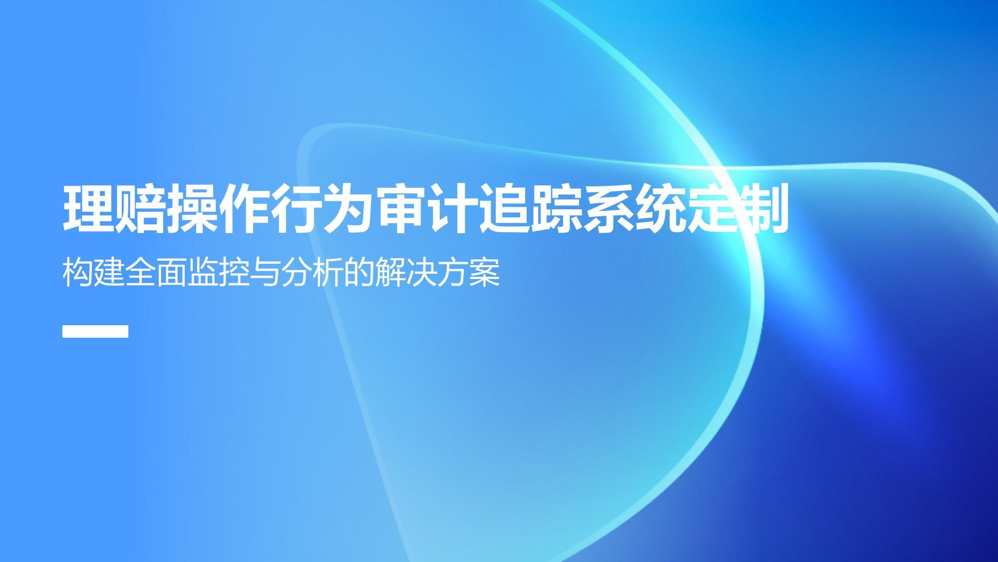 理赔操作行为审计追踪系统定制