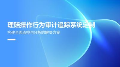 理赔操作行为审计追踪系统定制