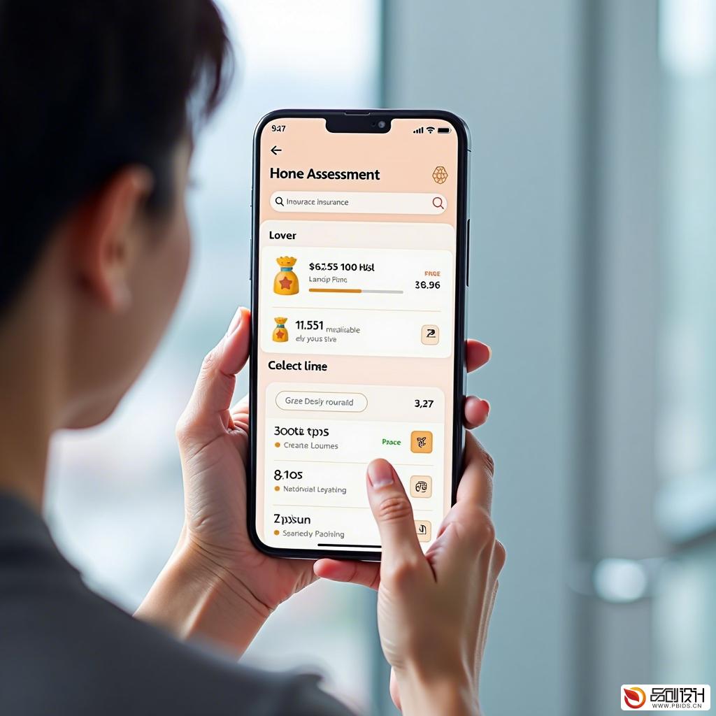 重塑保险行业未来：保险评估APP应用UI...