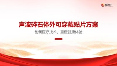 声波碎石体外可穿戴贴片方案