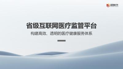 省级互联网医疗监管平台