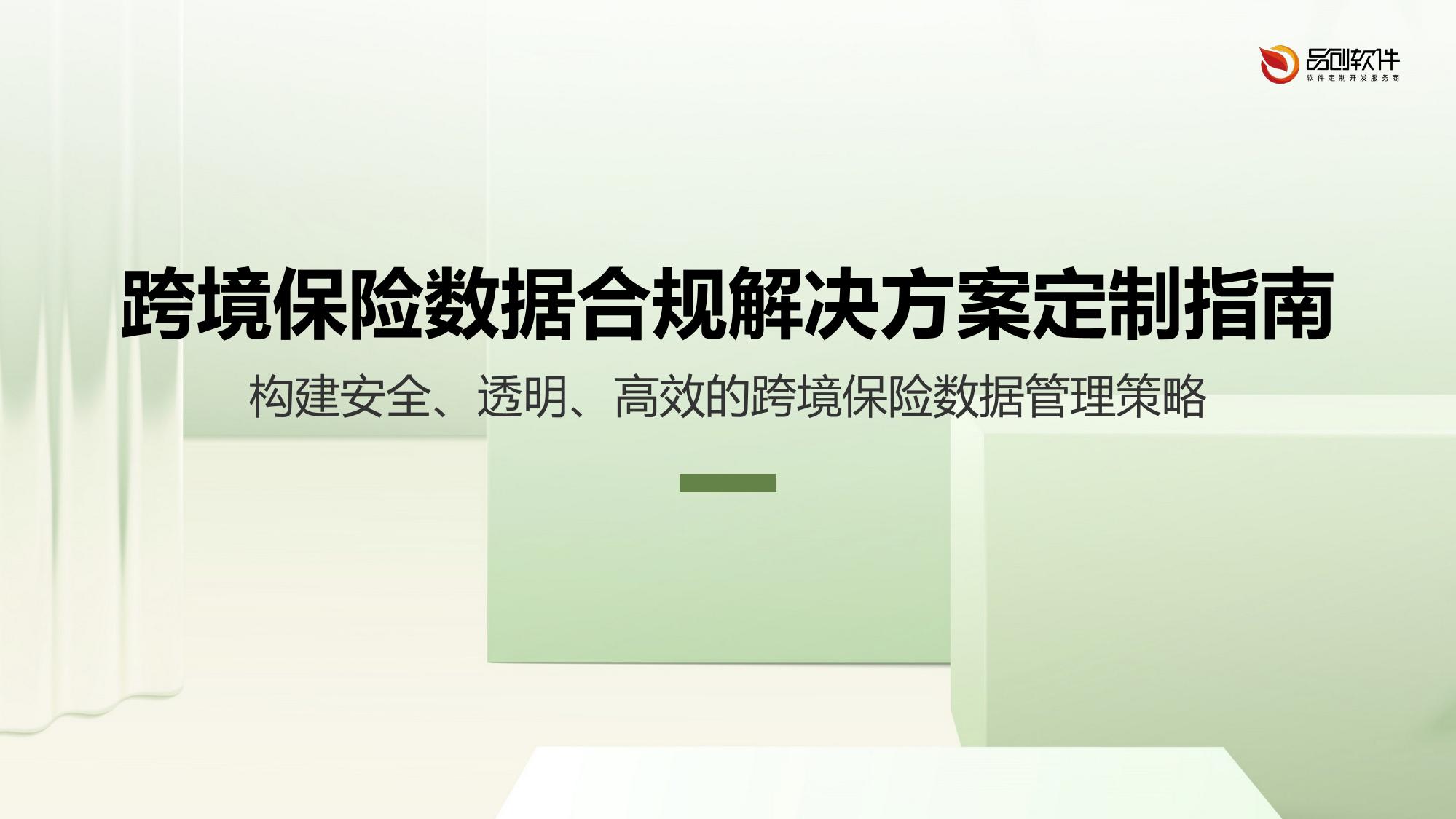 跨境保险数据合规解决方案定制指南