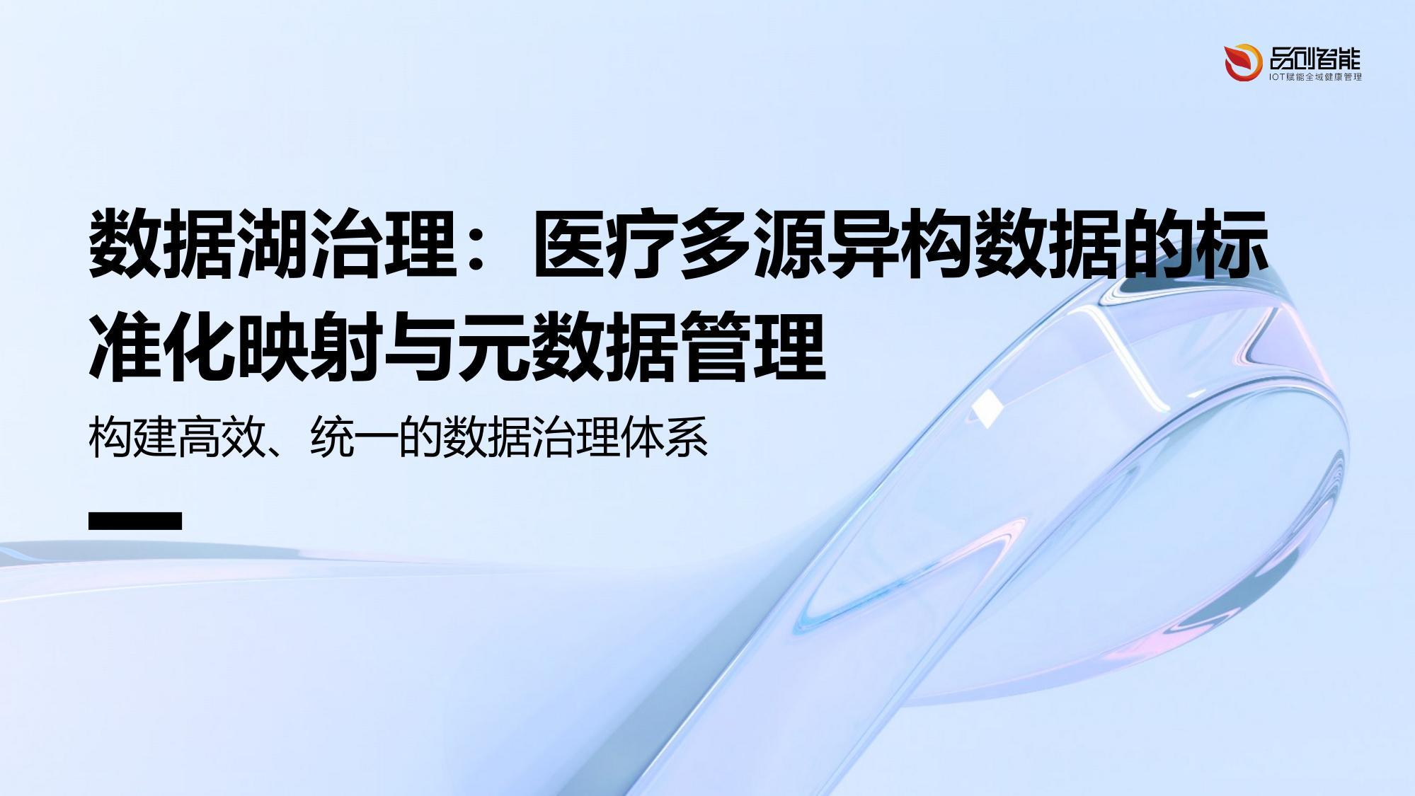 数据湖治理：医疗多源异构数据的标准化映射与元数据管理