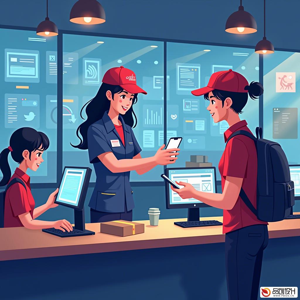 快递跨屏交互设计创新服务中心：重塑物流体...
