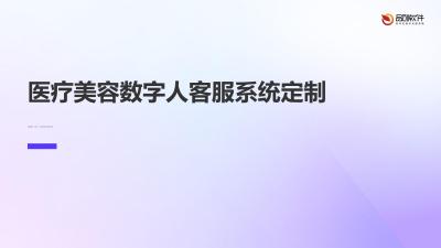 医疗美容数字人客服系统定制