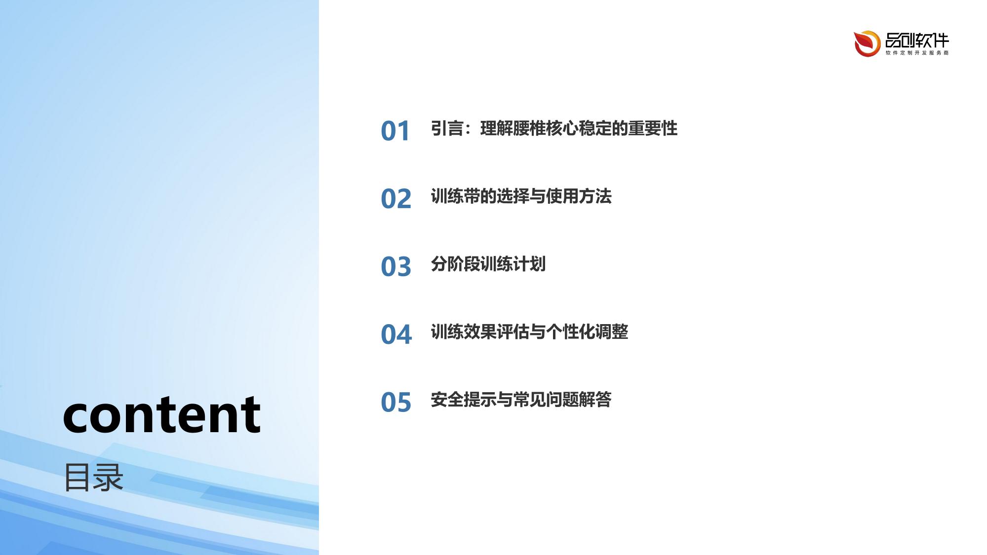 柔性腰椎核心稳定训练带方案