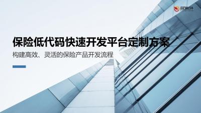 保险低代码快速开发平台定制方案