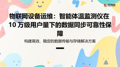 物联网设备运维：智能体温监测仪在10万级用户量下的数据同步可靠性保障