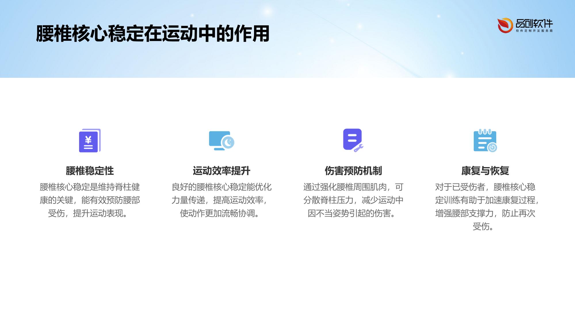 柔性腰椎核心稳定训练带方案
