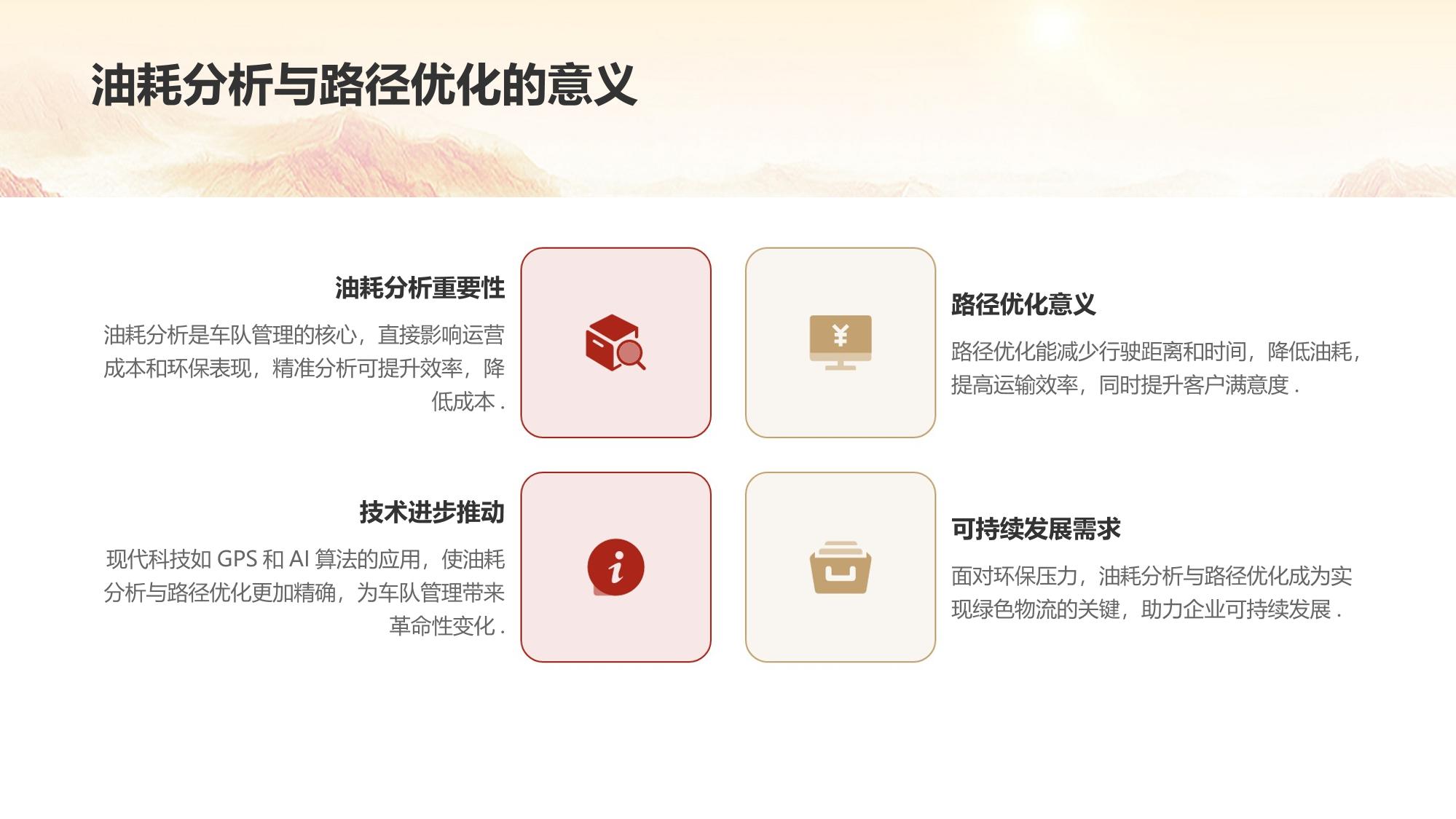 商用车队管理系统：油耗分析与路径优化