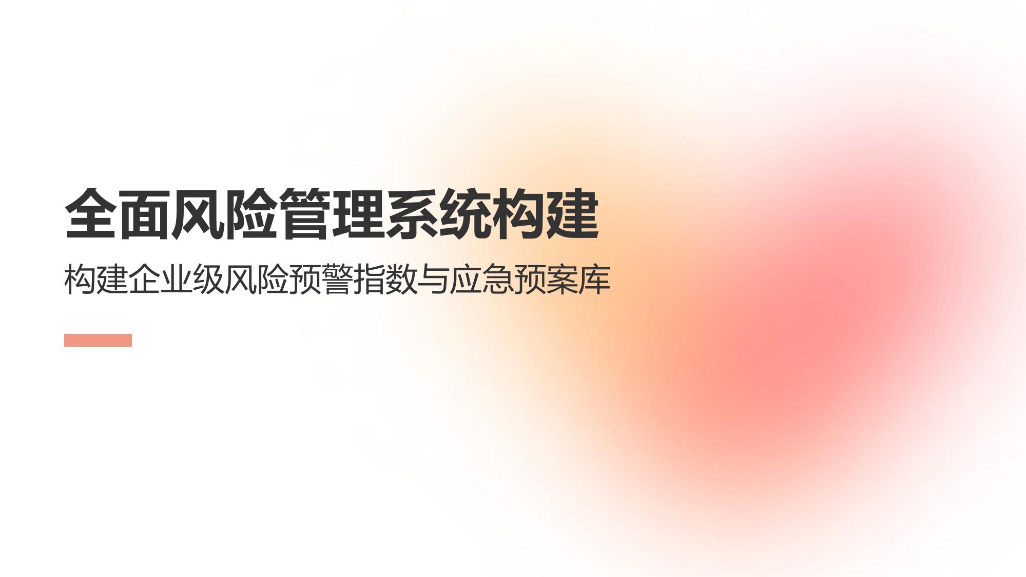 全面风险管理系统构建
