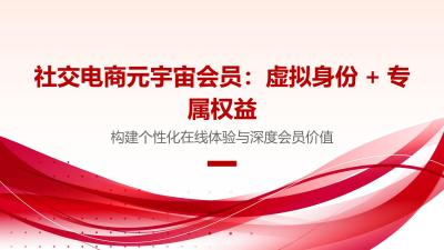社交电商元宇宙会员：虚拟身份+专属权益