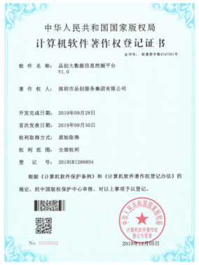 品创大数据信息挖掘平台V1.0