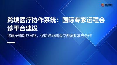 跨境医疗协作系统：国际专家远程会诊平台建设